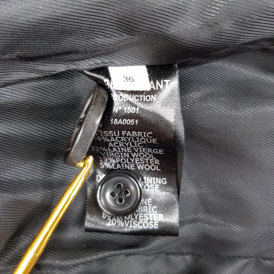 이자벨마랑 에뚜왈 버진울 트위드 체크 자켓 36사이즈 상품이미지9