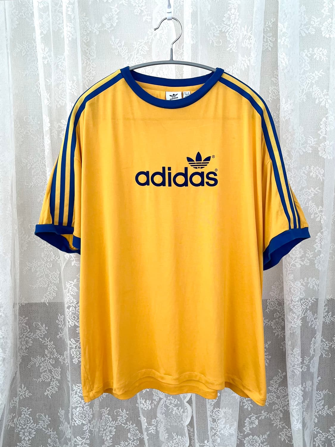 아디다스 70S 3ST 레트로 빈티지 반팔 티셔츠 옐로우 상품이미지1