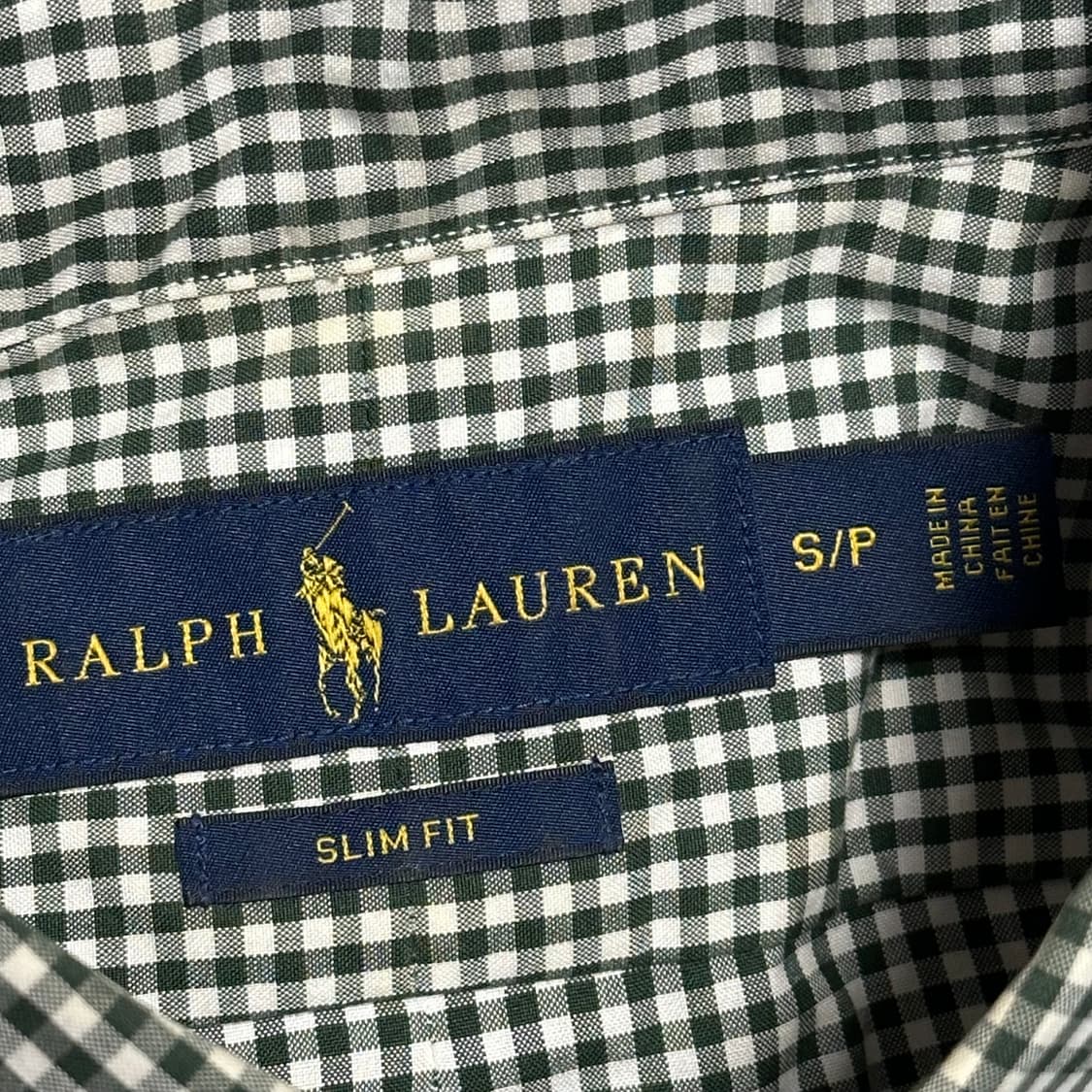 S 폴로랄프로렌 슬림핏 그린 체크 포플린 셔츠 상품이미지4
