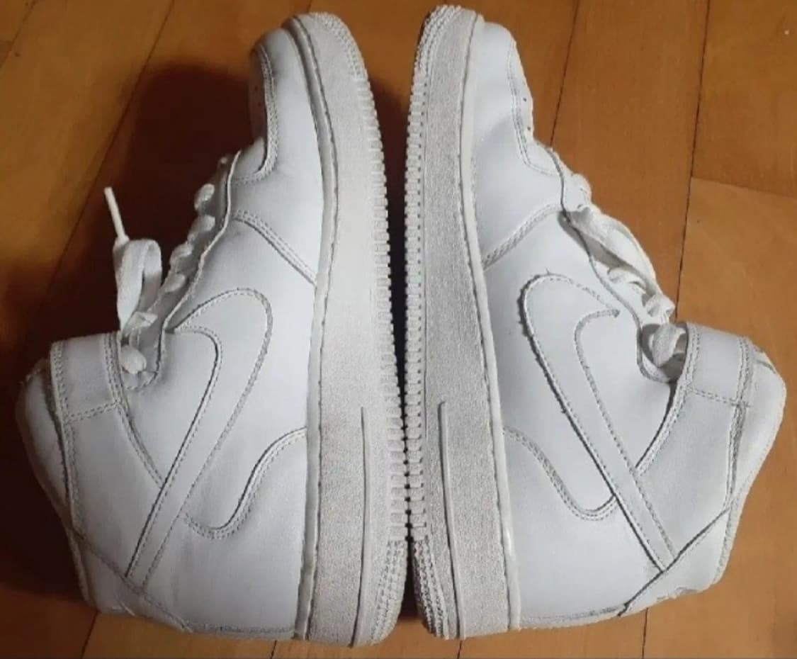 에어포스1 미드 올백 화이트 255 상품이미지6