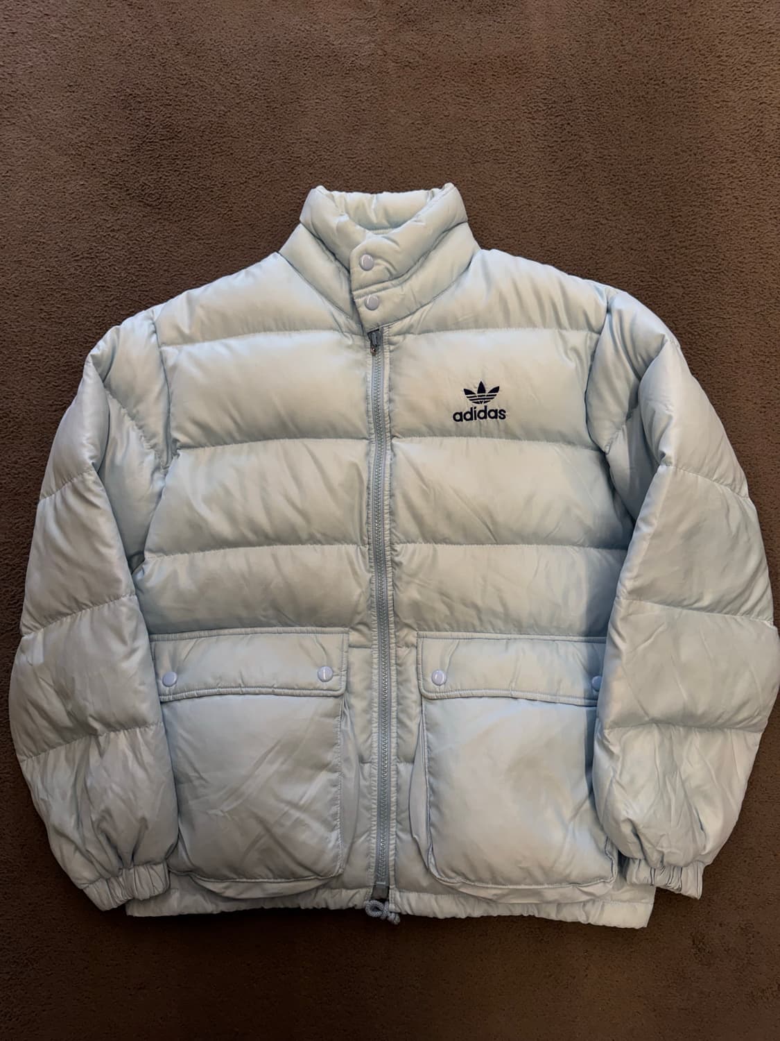 아디다스 70s 초대장 경량 패딩 일본판 스카이  상품이미지1