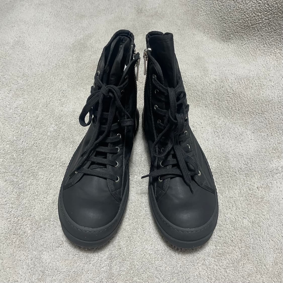 41) 릭오웬스 다크쉐도우 블랙 나일론 라몬즈 하이탑 상품이미지3