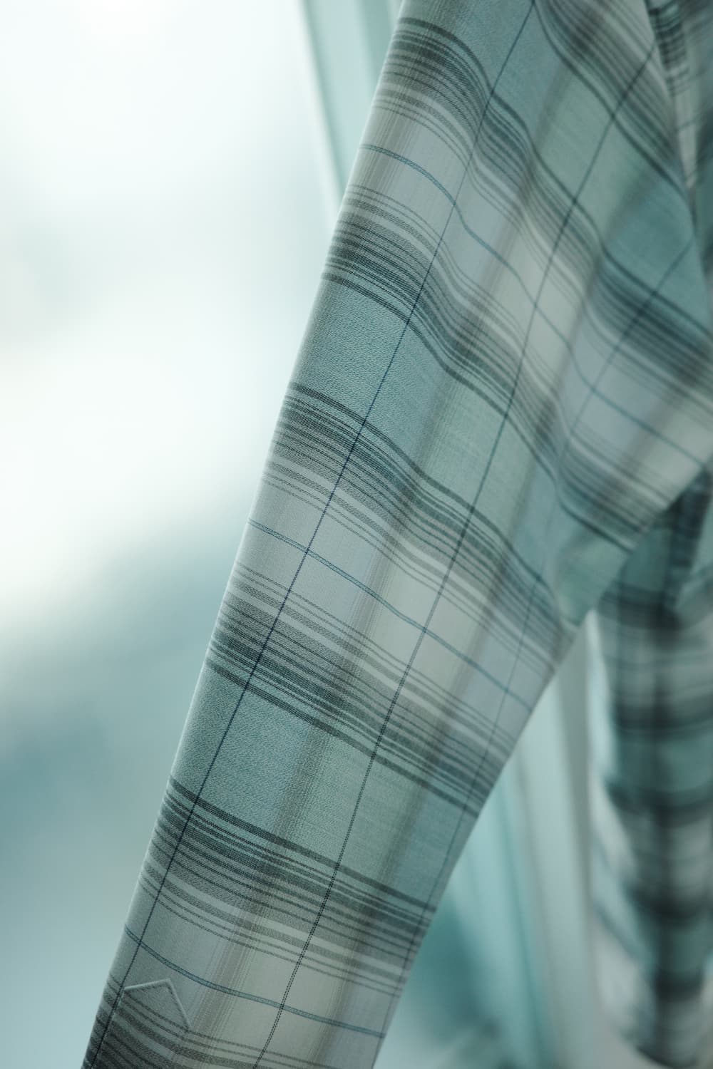 (4사이즈)오라리 슈퍼 라이트 울 체크 셔츠 블루 그린 상품이미지3