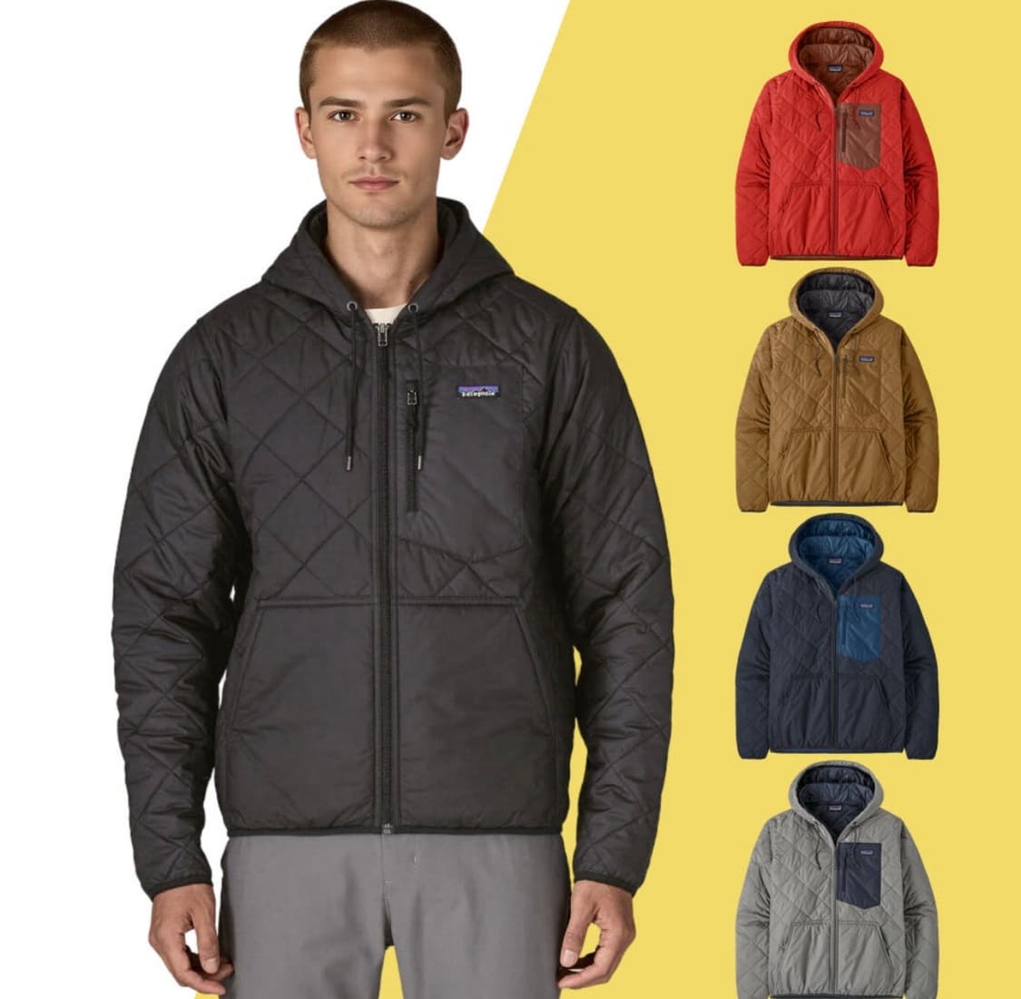 파타고니아 다이아몬드  퀼팅 봄버 후디 남성용 상품이미지1
