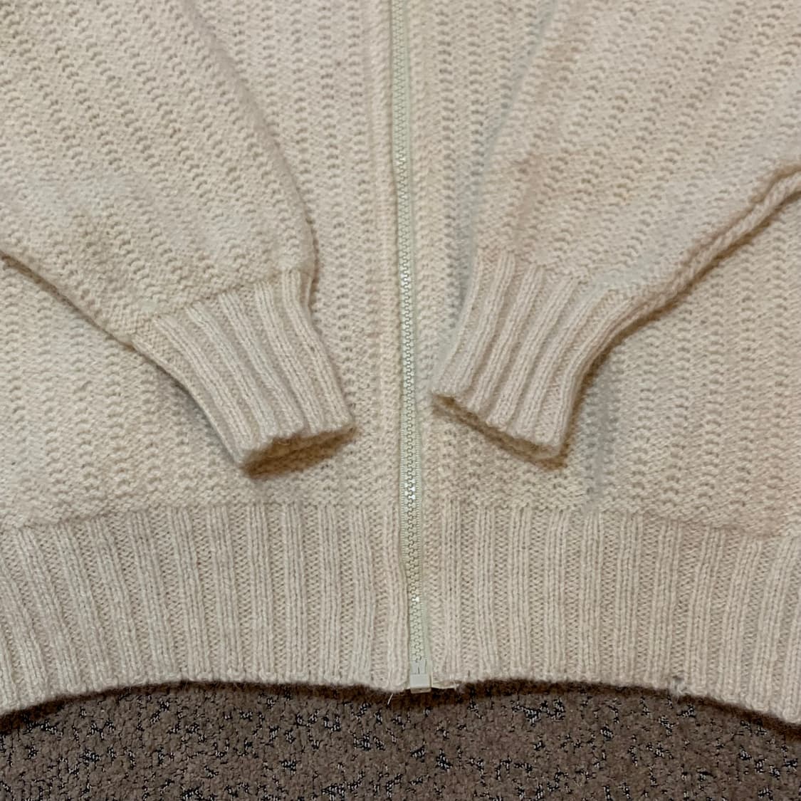 90s LL Bean knit zip-up made in usa (m) 상품이미지3