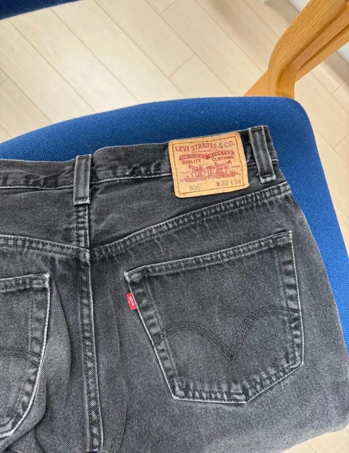 리바이스 505 흑청데님 32*34 상품이미지2