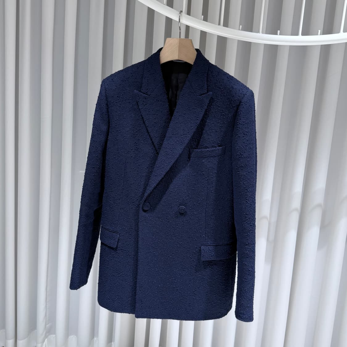 52 / 디올 블루 울 코튼 블렌드 더블 브레스티드 자켓 상품이미지2