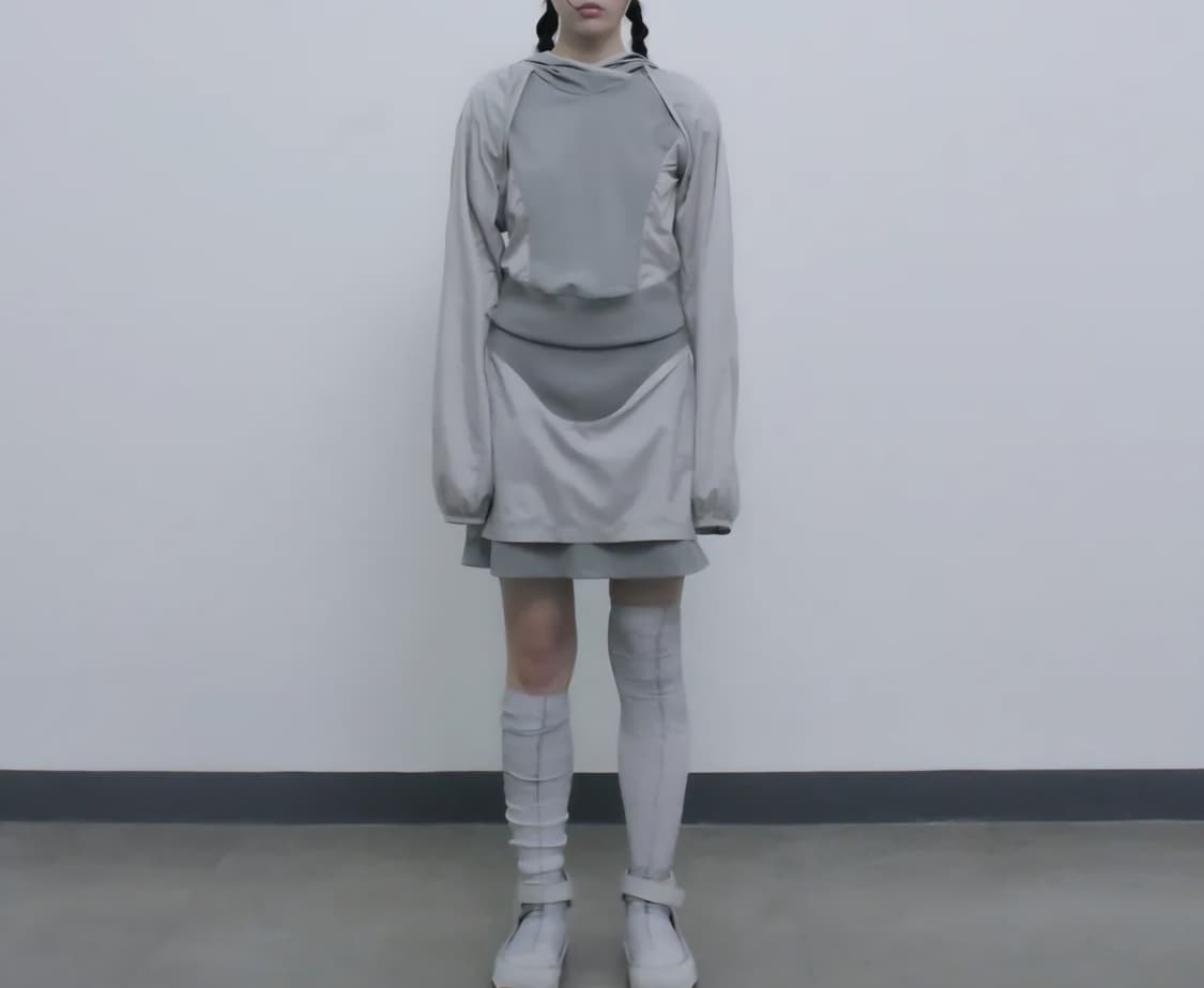 Ojos(오호스)투웨이 후디 볼레로 / 카키 상품이미지1