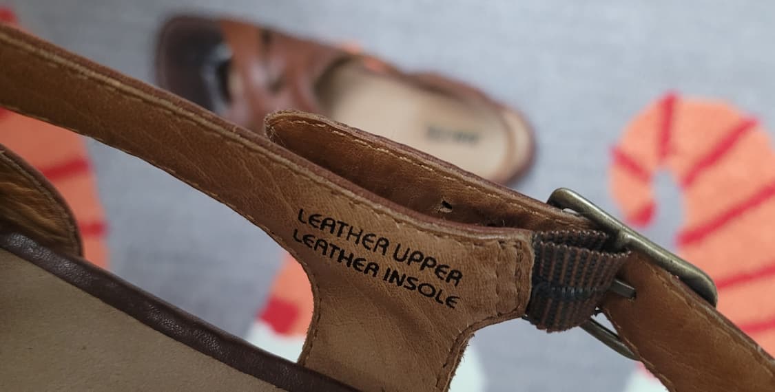 미국 빈티지 여성 가죽 라텍스 샌들(7.5) 240~245 상품이미지9