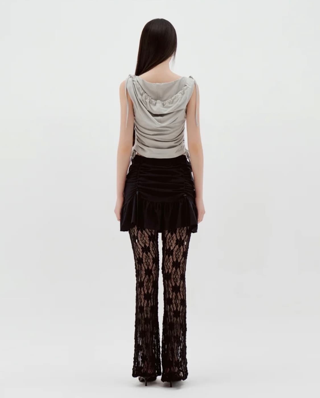 라라폭스 HOODED DREAPING SLEEVELESS 상품이미지4