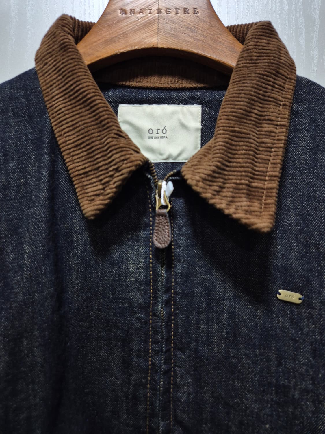 (새상품) 데님 블루종 자켓 코듀로이카라 상품이미지2