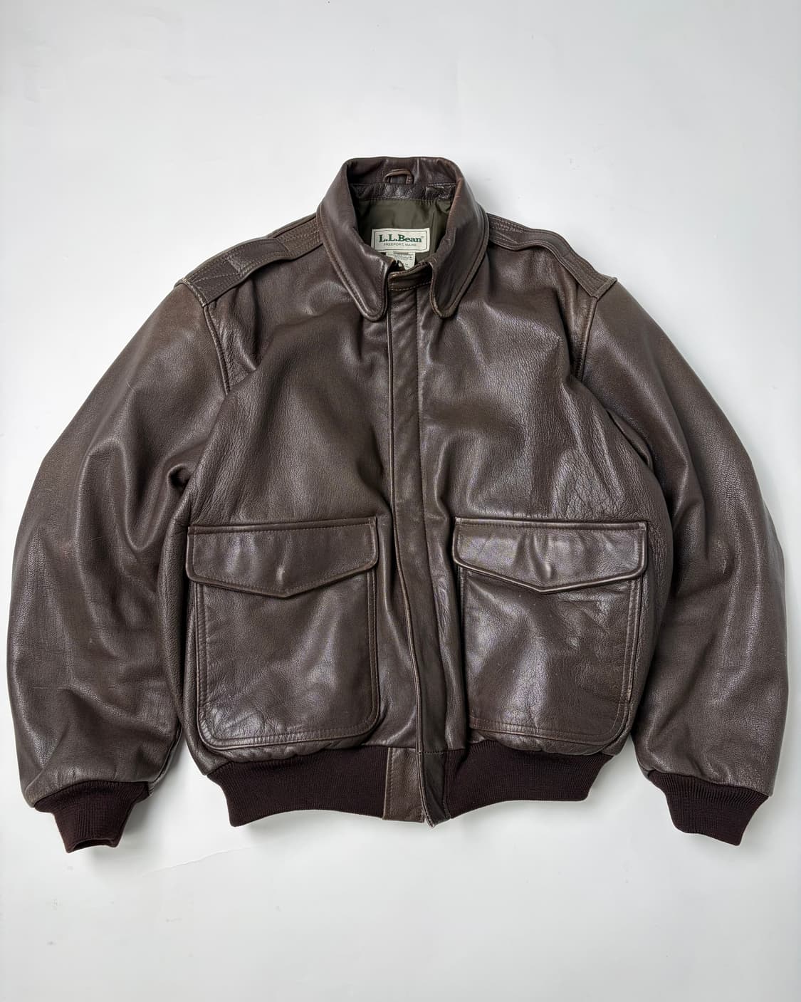 80s L.L.Bean A-2 Flight Leather Jacket  상품이미지1