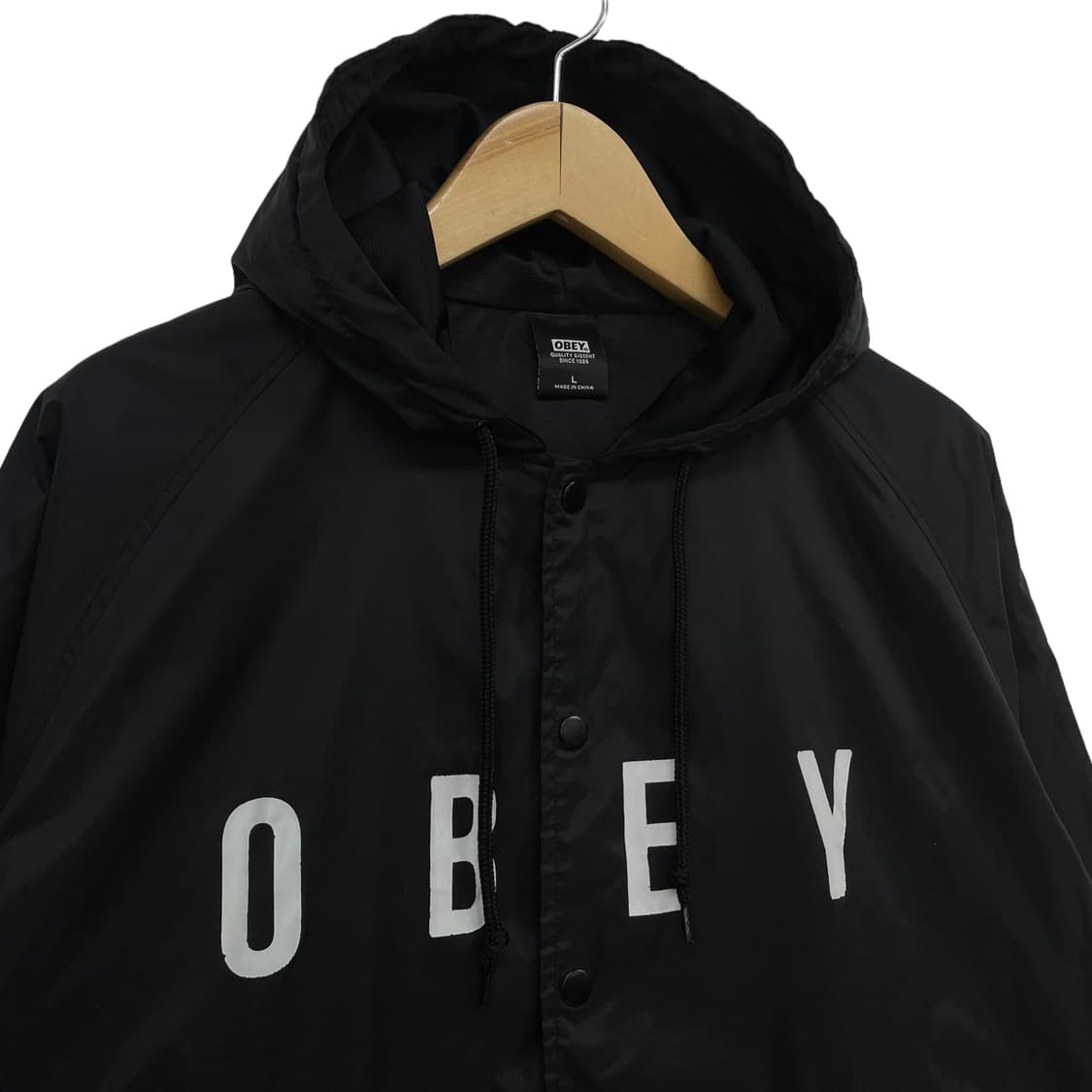 오베이 스펠로고 후드 나일론 자켓 상품이미지2