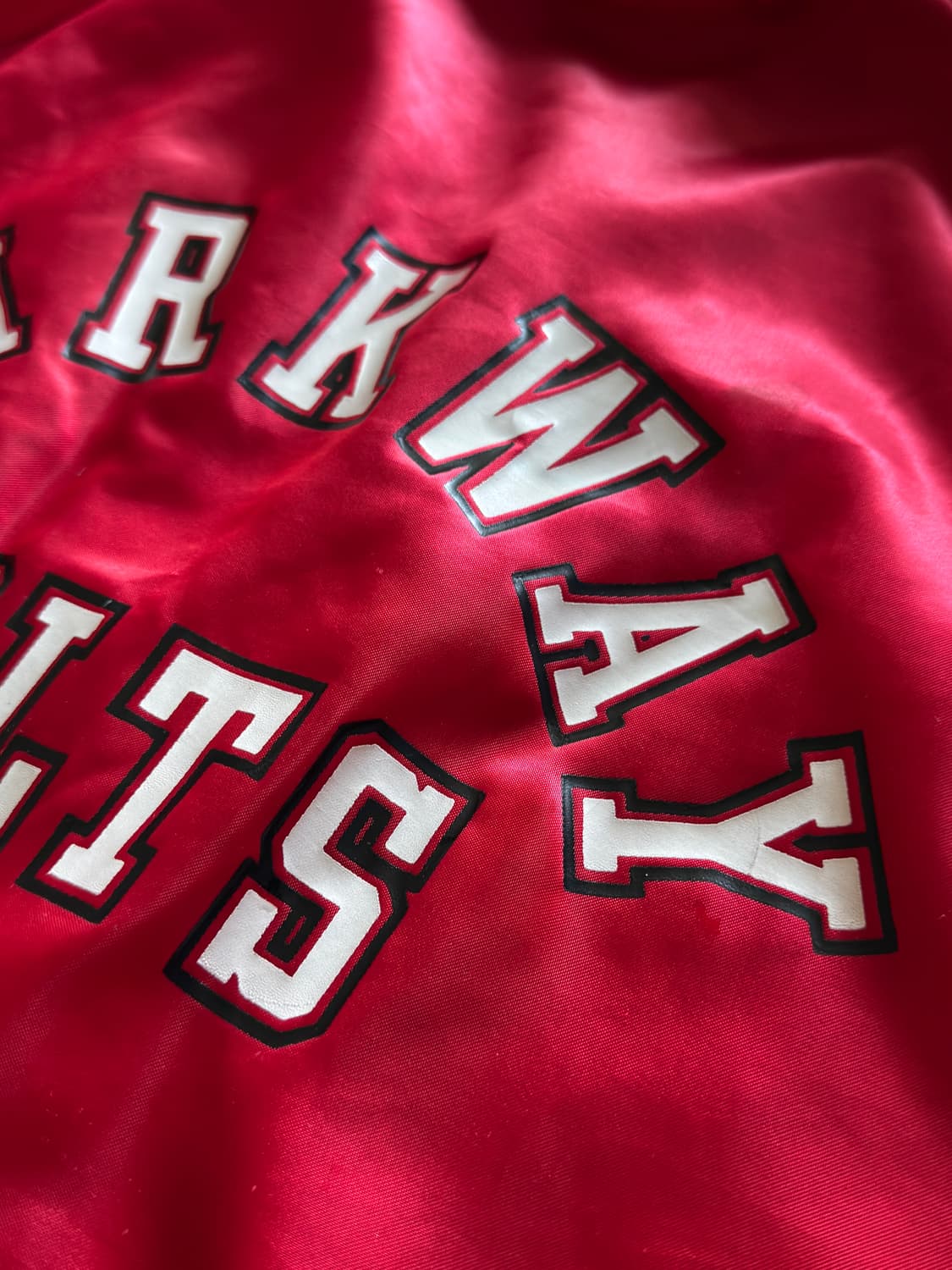 90s USA Chalk Line satin varsity Jacket 상품이미지6