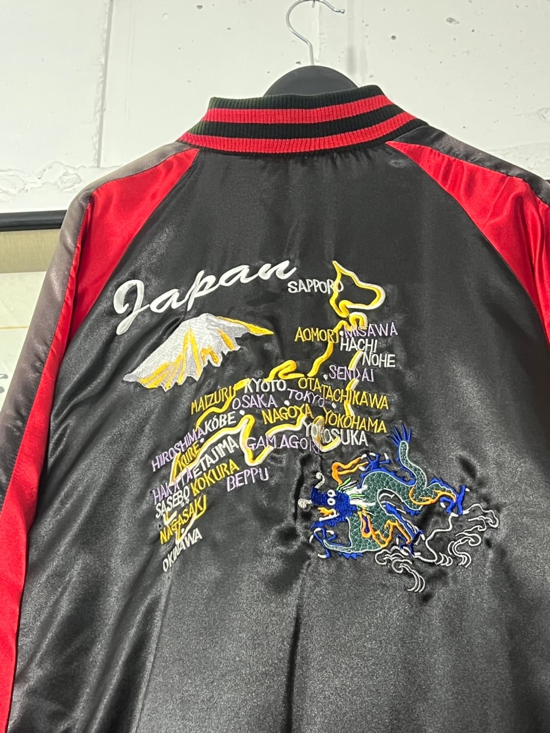 Japanese Oriental Dragon x Map  Sukajan  상품이미지5