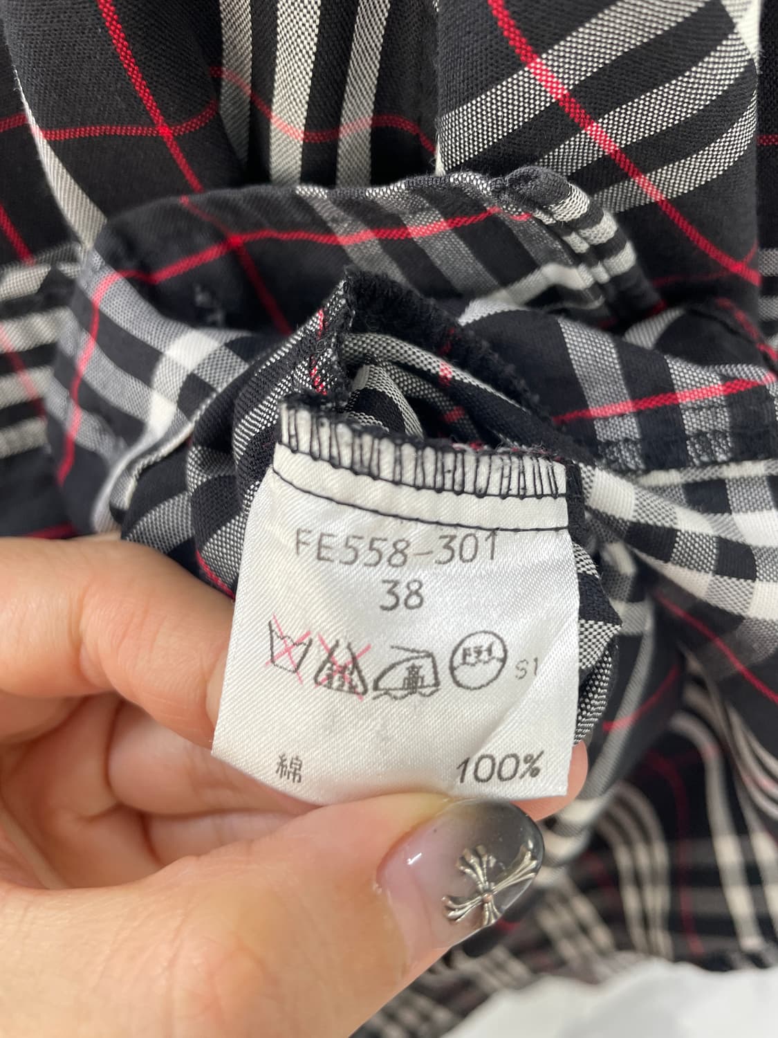 버버리 체크 셔츠(블랙) 상품이미지7