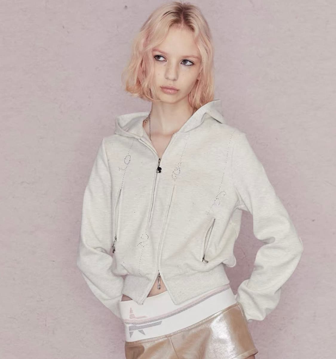 택포) 9266studio 지퍼 디테일 후드재킷 상품이미지2