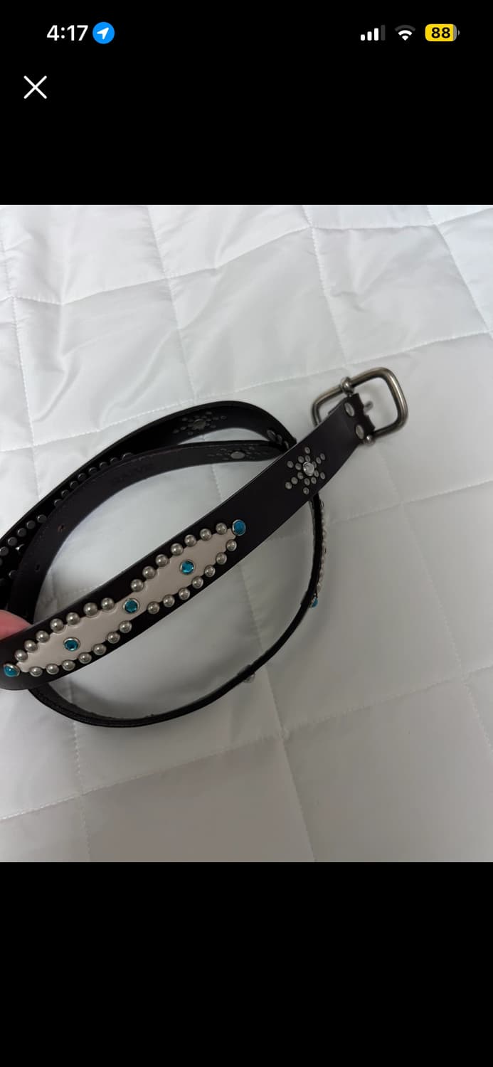 레이브 스터드 벨트 브라운벨트 보헤미안 상품이미지1