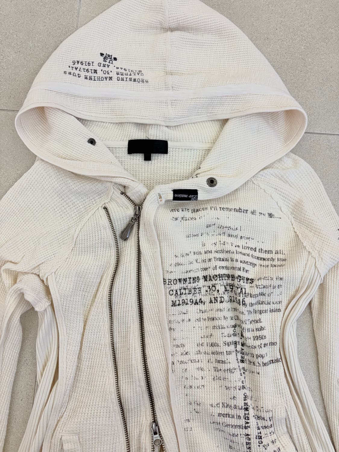 luv maison 레터링 사선 골지 후집 상품이미지2