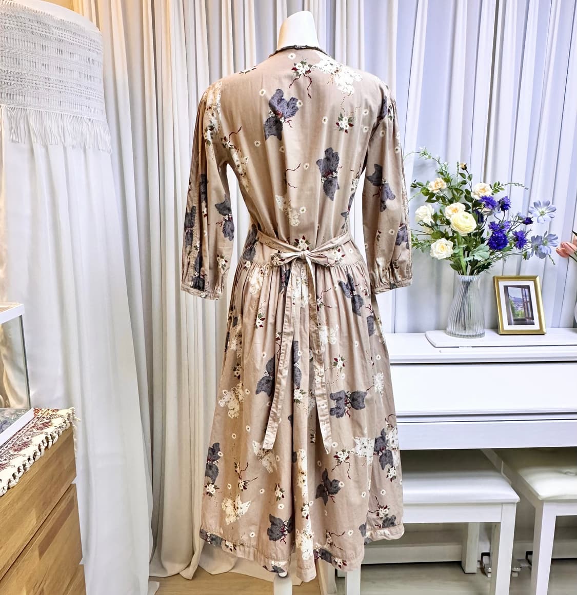 핑크하우스 강아지패턴 핀턱 원피스 상품이미지2