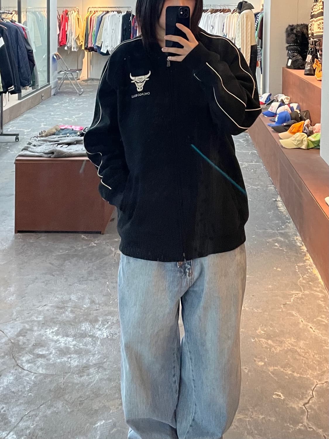 NBA 시카고불스 파이핑 울 바시티 H917 상품이미지1