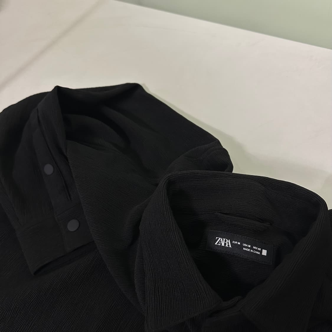 M-L 자라 맨 루즈오버핏 암포켓 폴리 플리츠넘버 상품이미지1