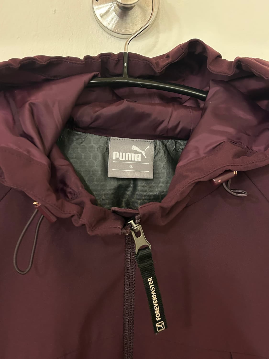 푸마 후드 윈드자켓 XL 버건디 상품이미지2