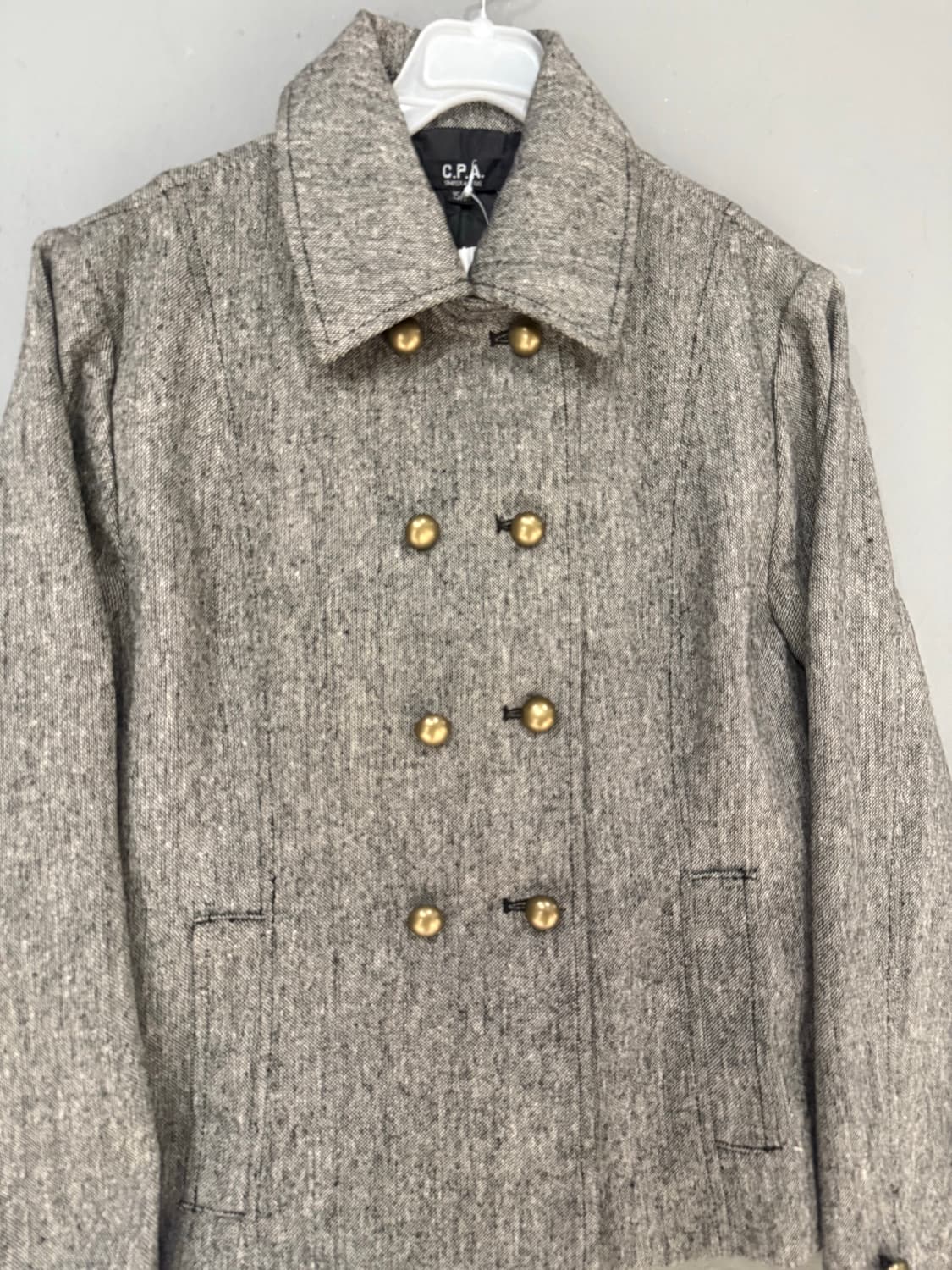 gold double button short jacket 상품이미지5