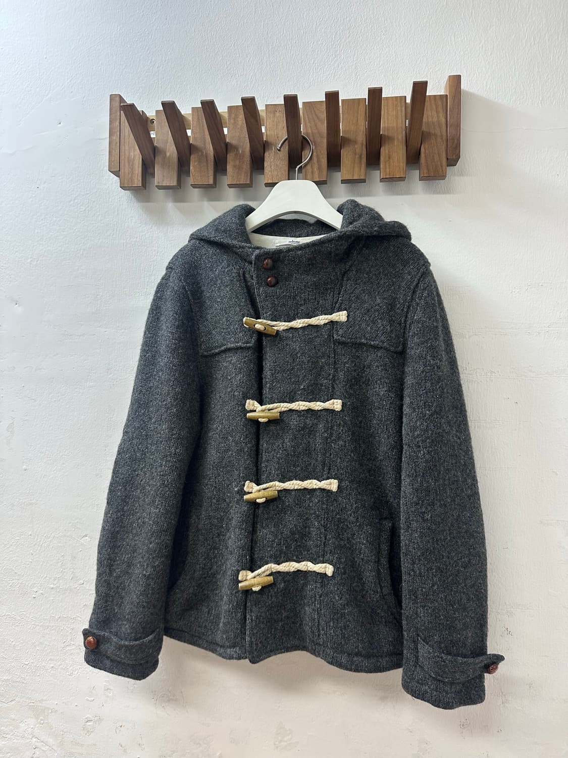 일본빈티지 JOURNAL STANDARD 울 100% 후드 더플 코트 상품이미지4