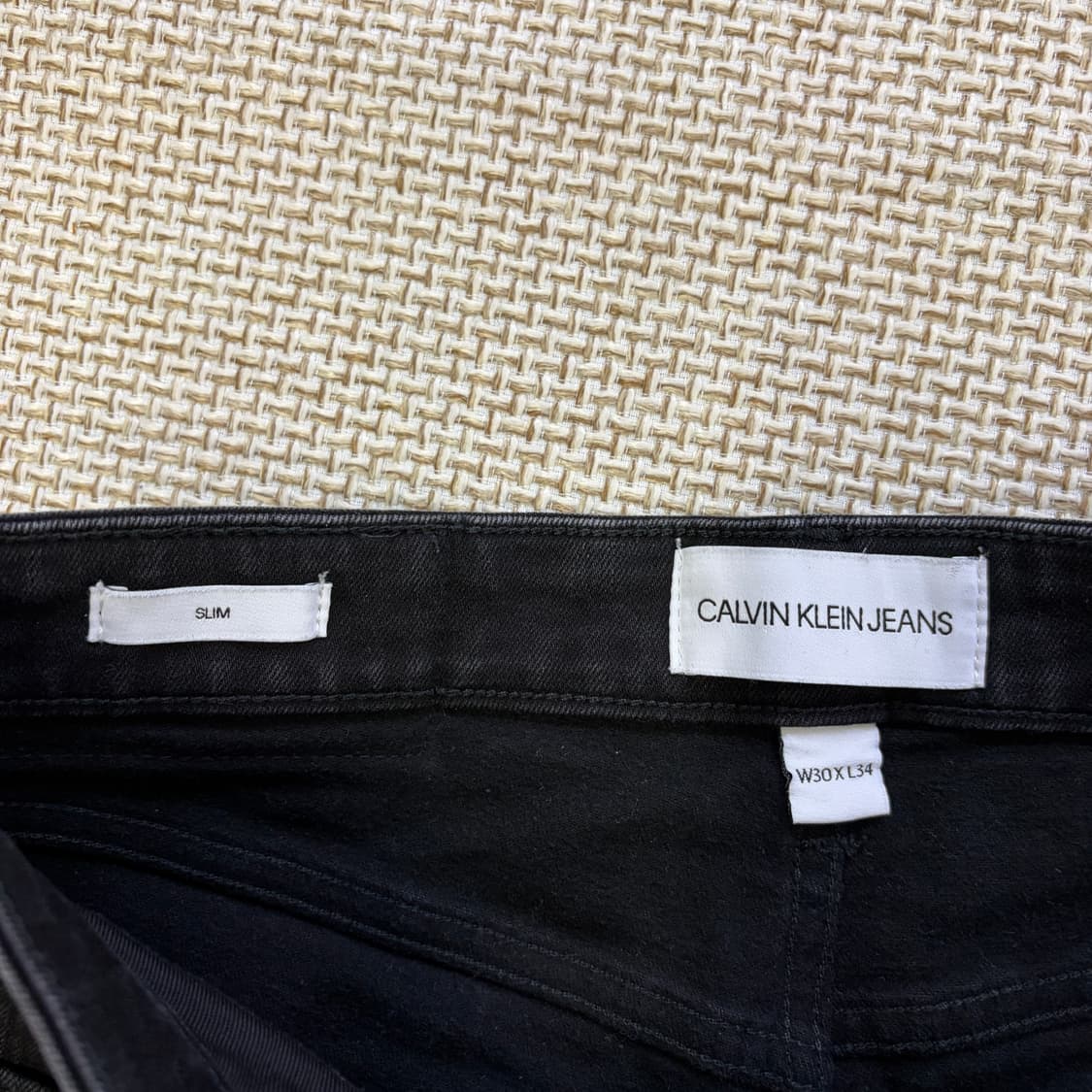 W30L34 캘빈클라인 블랙 청바지 0520D 상품이미지3