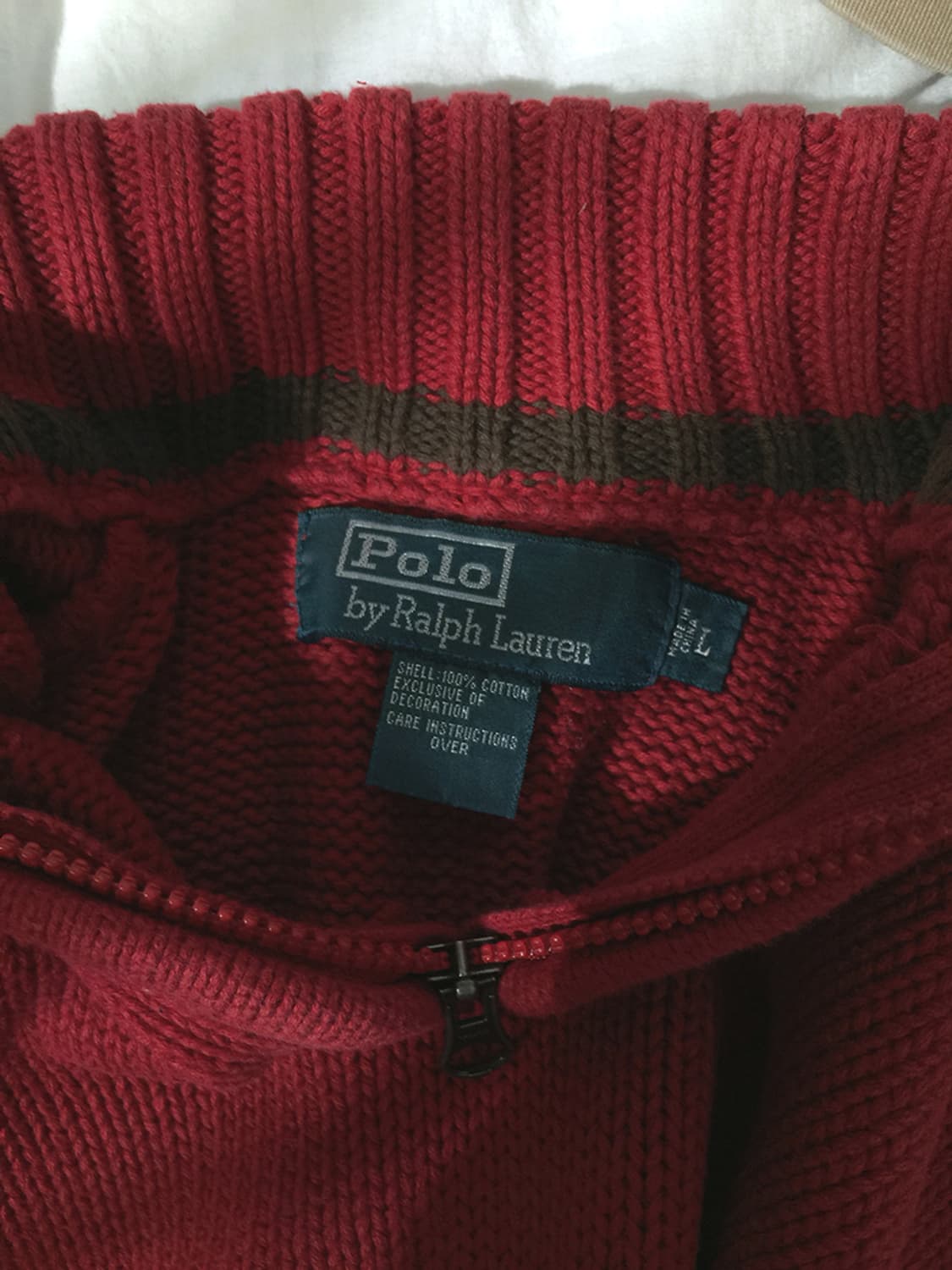 (WOMAN) 폴로랄프로렌 반집업 니트스웨터 XL  상품이미지6