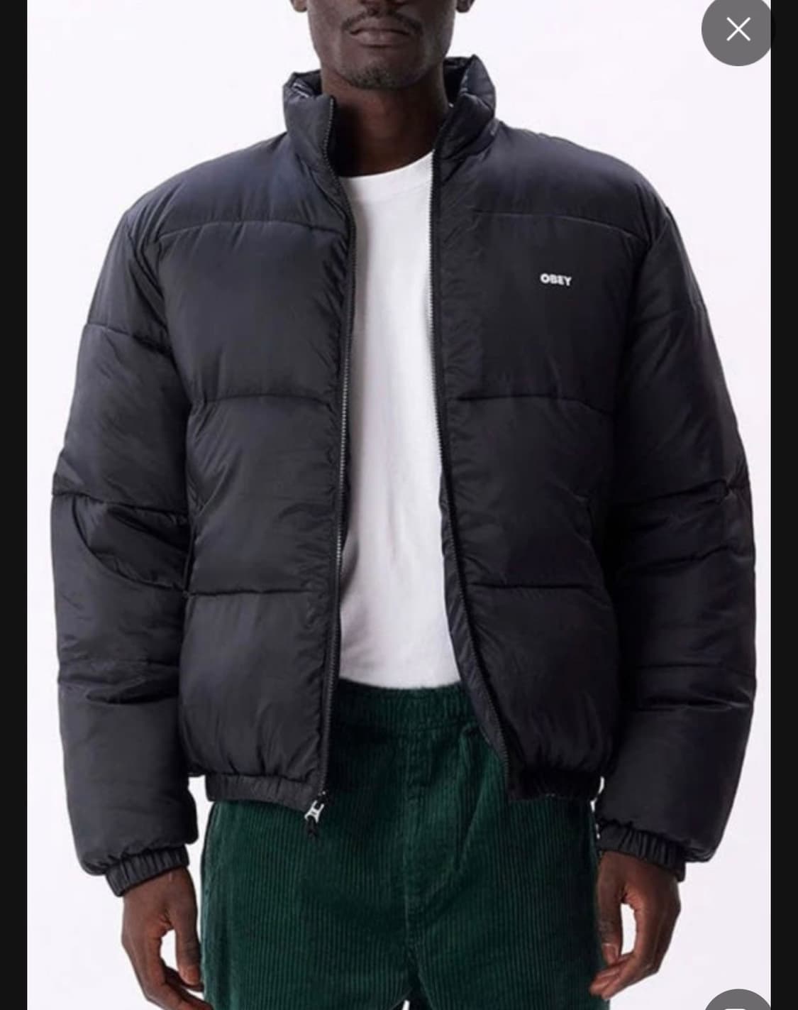 OBEY오베이 푸퍼 패딩 블랙 L 상품이미지2
