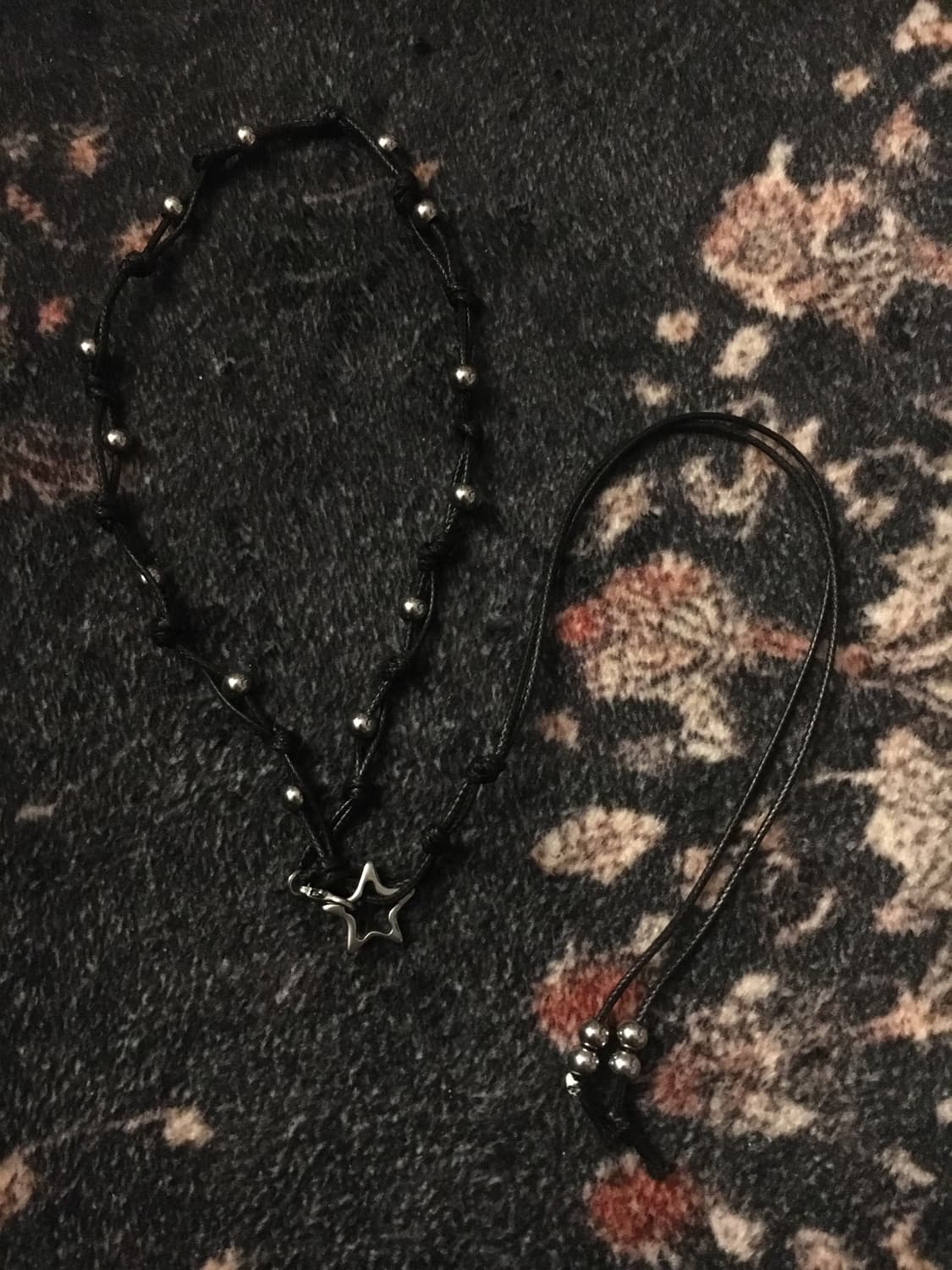 빈티지 별 가죽끈 목걸이 상품이미지1