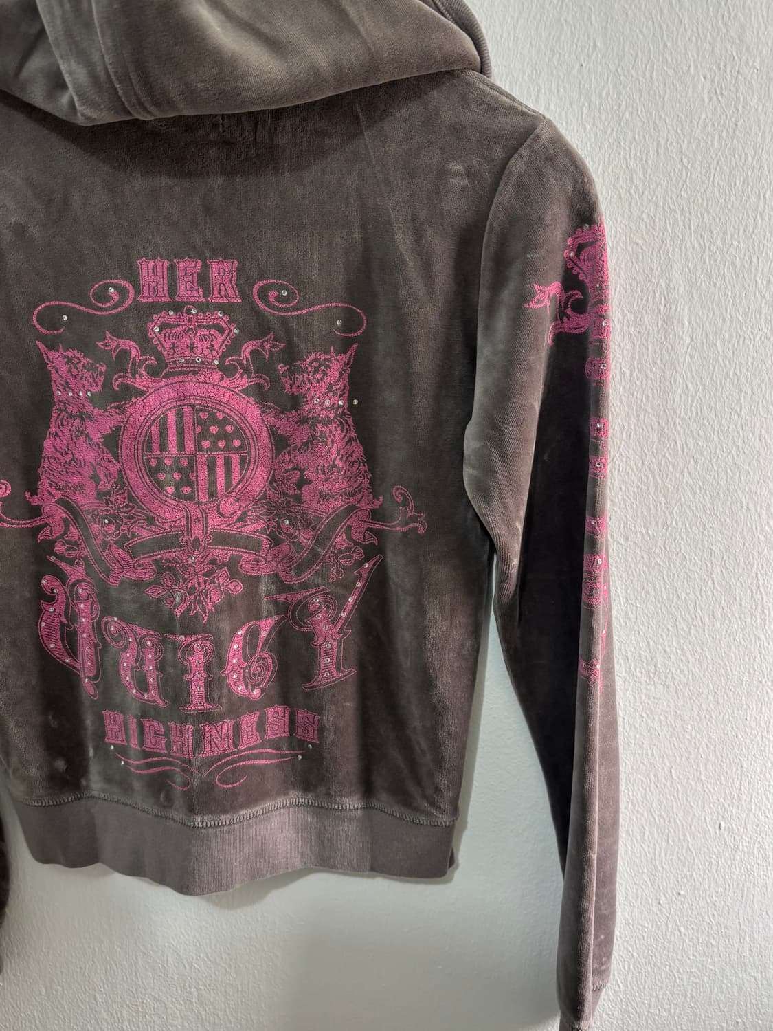 Juicy Couture Velvet Cubic Hood Zip-Up 상품이미지5