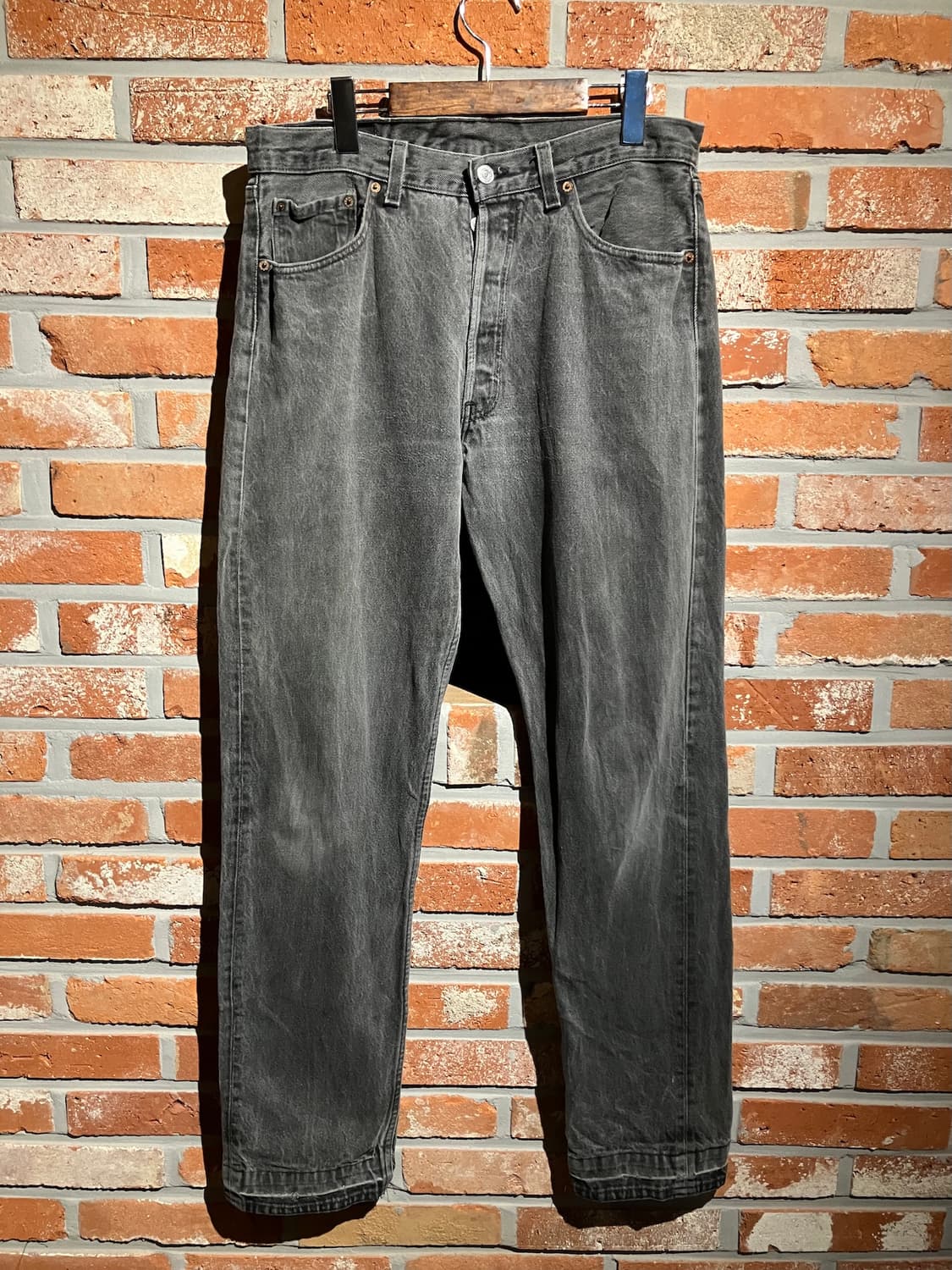 90s USA 빈티지 리바이스 501 블랙 데님 팬츠 상품이미지2