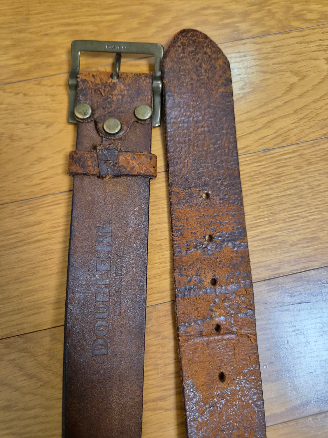 rrl 디스트레스트 가죽벨트 36 상품이미지2