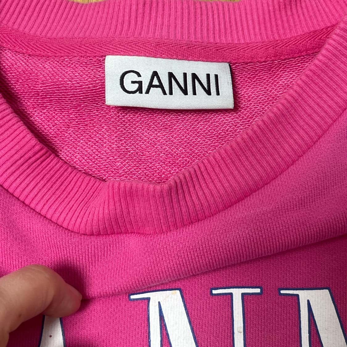 GANNI 스마일 핑크 스웻셔츠 맨투맨 S 상품이미지4