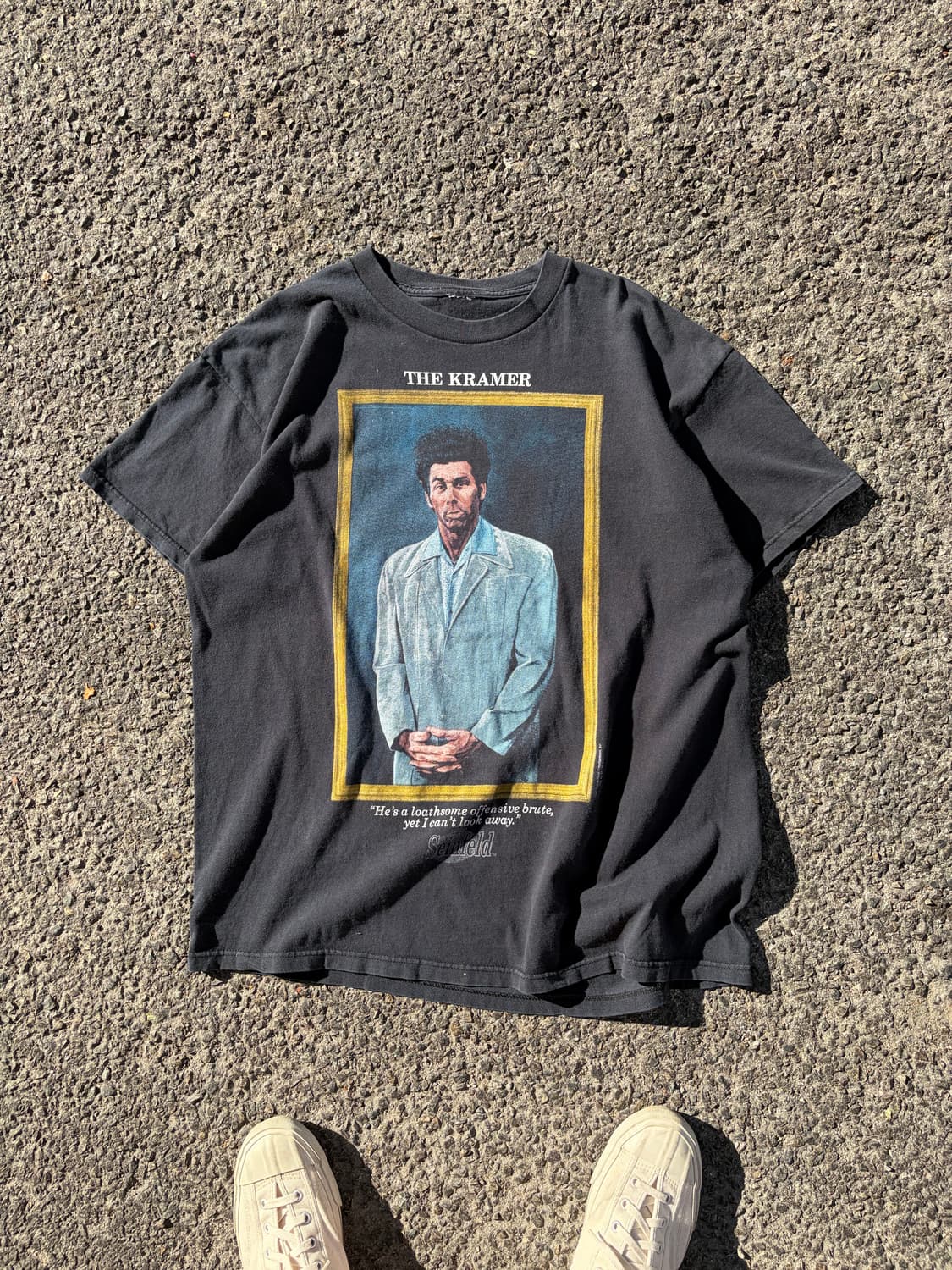 90‘s Seinfeld Cosmo Kramer print faded T 상품이미지1
