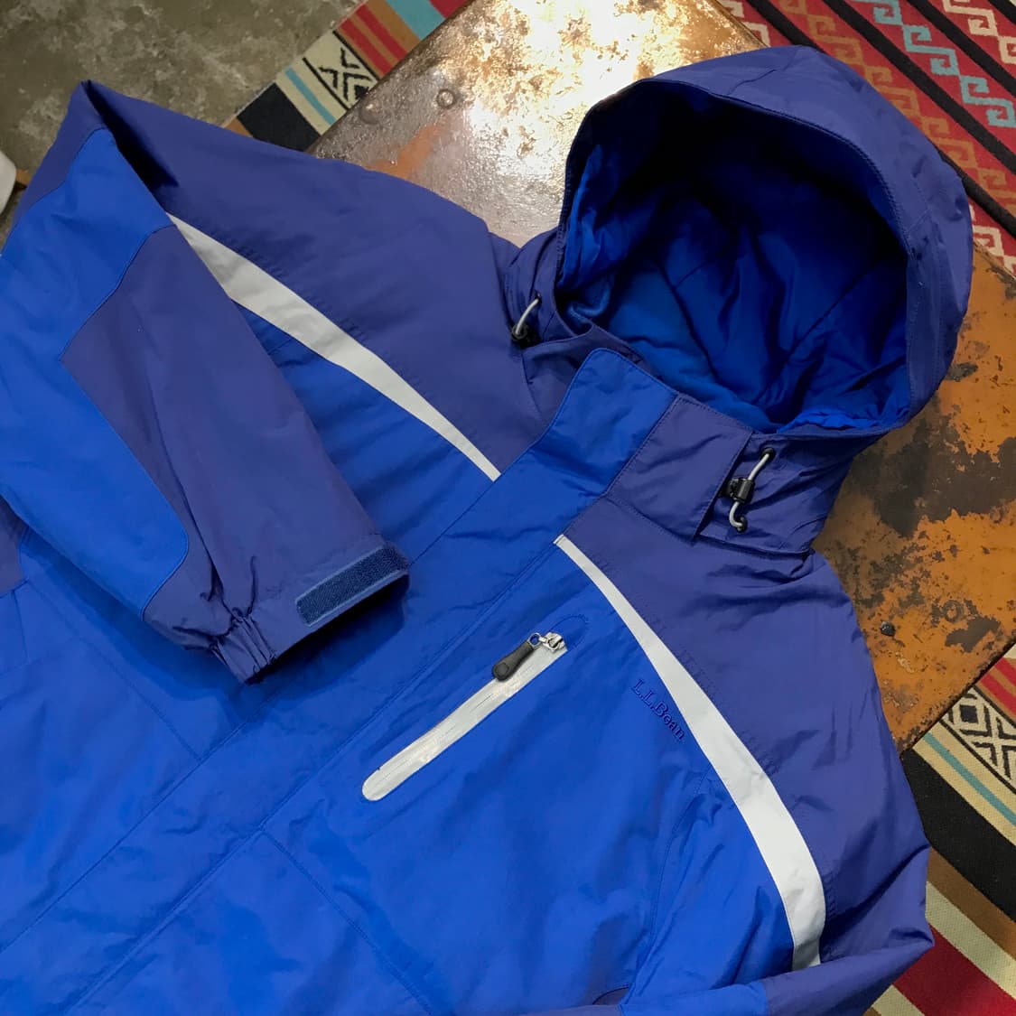 엘엘빈 투웨이 집업 블루 후드 패딩 점퍼 남성 110 사이즈  상품이미지2