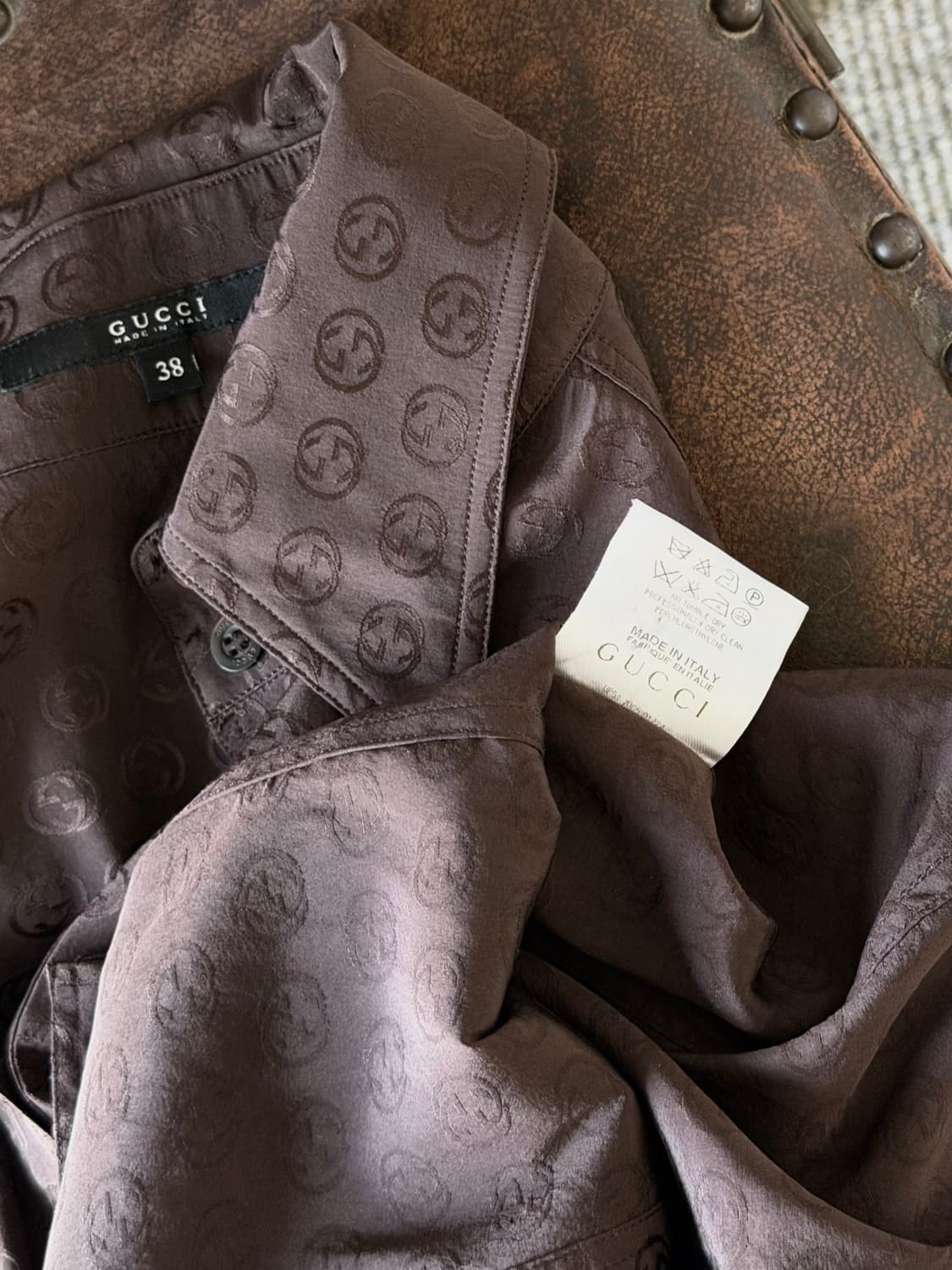 gucci silk brown shirts 상품이미지5