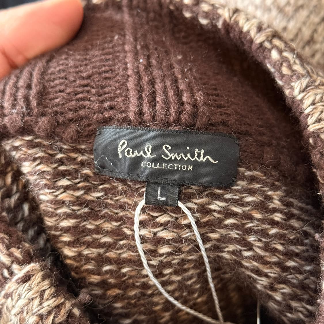 폴 스미스 헤비 울 니트 집업 자켓 L 리리지퍼 MADE IN JAPAN 상품이미지8