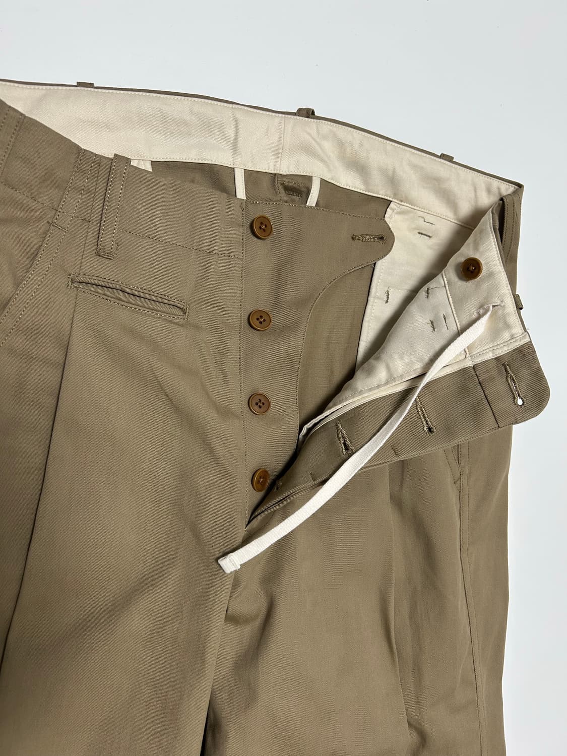 (31)HAVERSACK M41하버색 셀비지 트윌 와이드 베이지 트라우저 상품이미지5