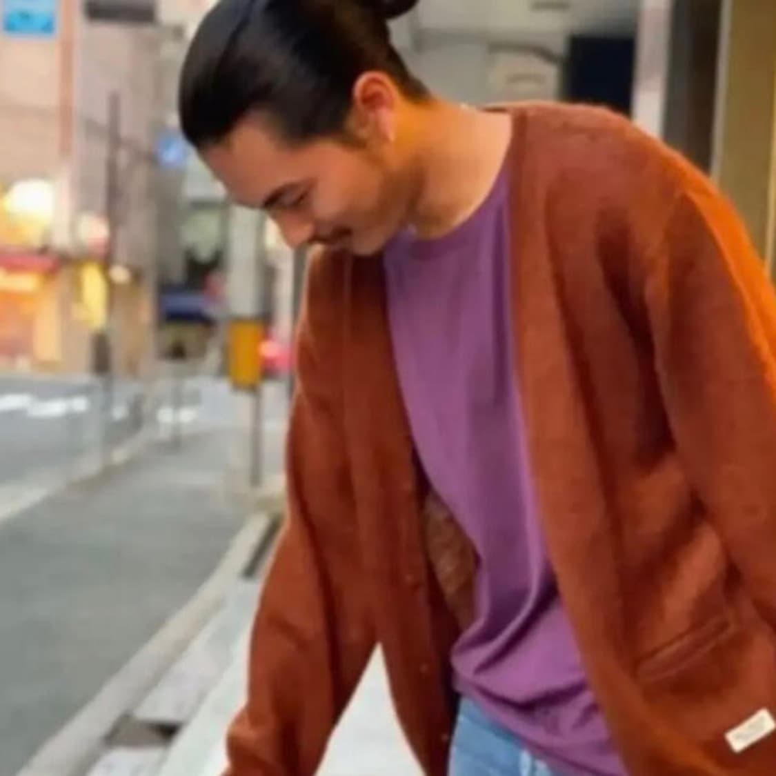 와코마리아 20fw 모헤어가디건 브라운 상품이미지1