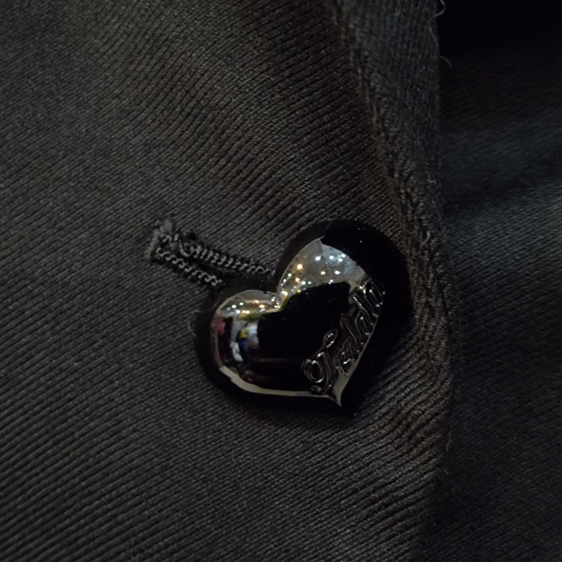 Tralala 트랄라라 하트 버튼 블랙 자켓 상품이미지3