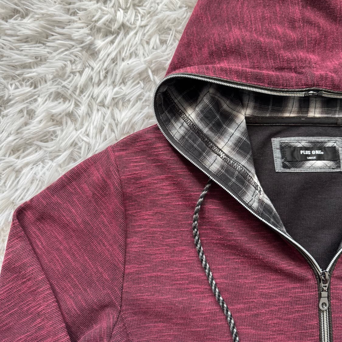 PLUS ONE 일본빈티지 y2k 후드집업 노드후드집업 L 100 상품이미지1