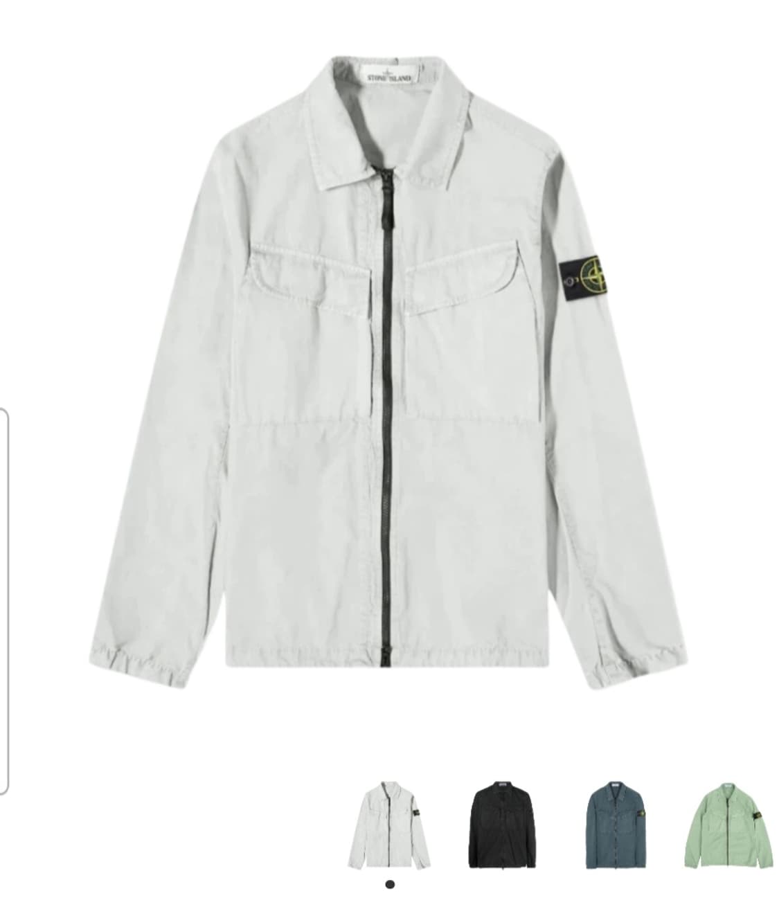 스톤아일랜드 새상품 올드이펙트 오버셔츠 22FW 라이트 그레이 XL 상품이미지1