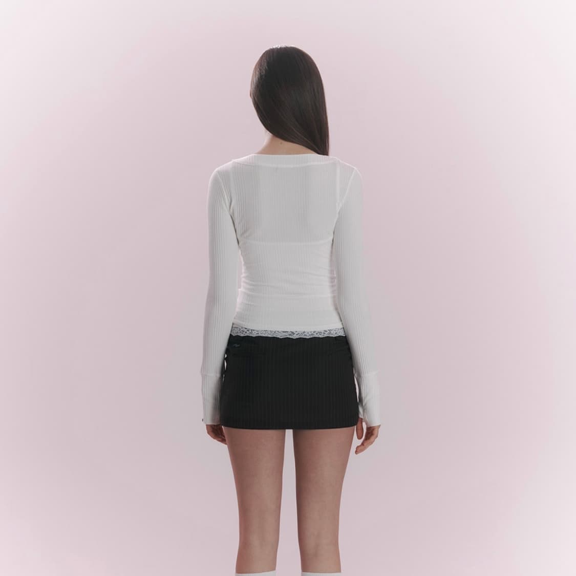Tanny Button Ribbed Long Sleeve Top 상품이미지4