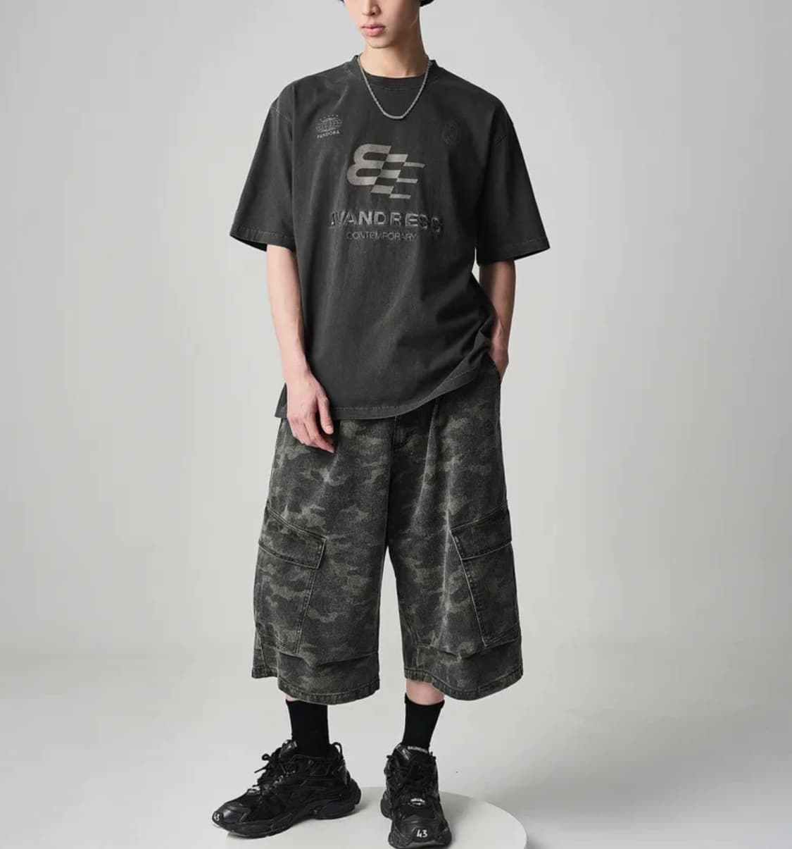Side Big Denim Shorts Cago 상품이미지1