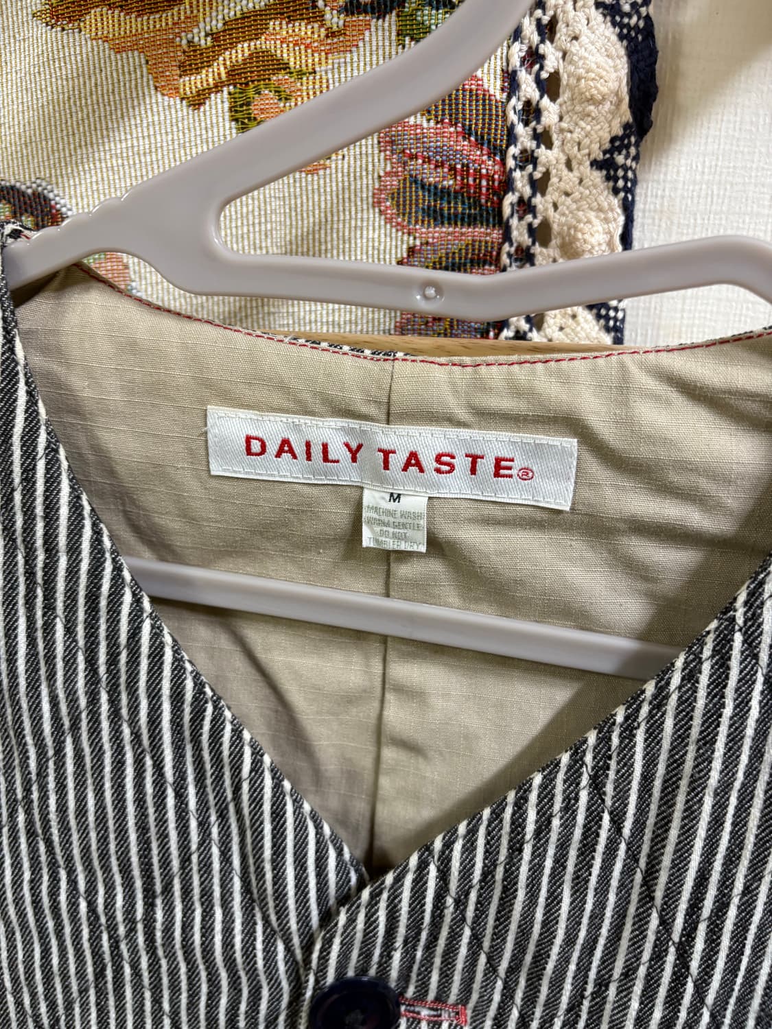 Daily taste 스트라이프 누빔 베스트 상품이미지3