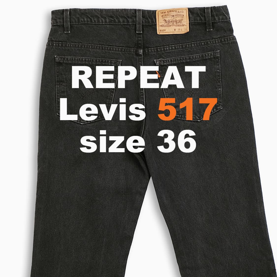 리바이스 517 오렌지탭 흑청 90s USA 36인치 OR51738113 상품이미지1
